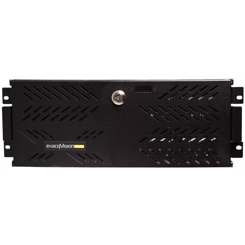 Exacq - Rackmount 2U recorder with 8 IP licenses, 16 looped analog inputs, 16 alarm inputs, 16 alarm outputs