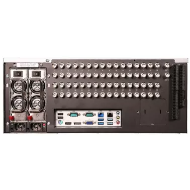 Exacq - Rackmount 2U recorder with 8 IP licenses, 16 looped analog inputs, 16 alarm inputs, 16 alarm outputs